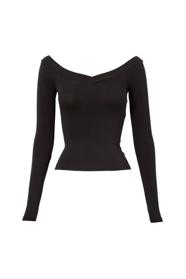 Clothing Supr Long Sleeve Tops Rebecca Long Sleeve Top Black