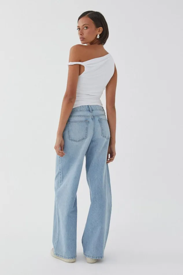 Clothing Supr Luxe Essentials Luxe Bree Ruched Twist Top White