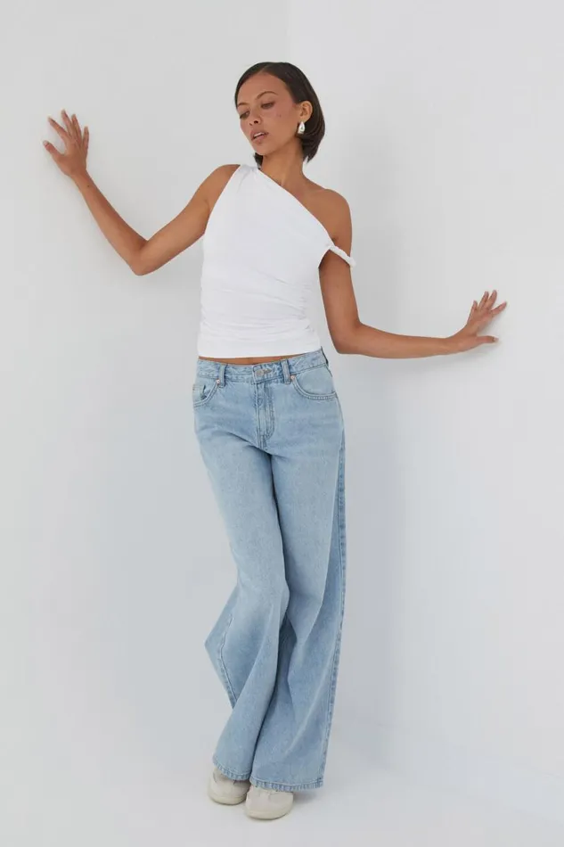 Clothing Supr Luxe Essentials Luxe Bree Ruched Twist Top White