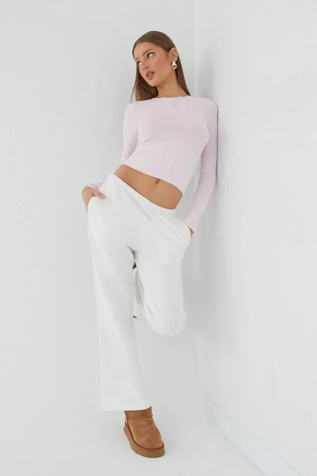 Clothing Supr Luxe Essentials Luxe Long Sleeve Longline Tee Principessa Pink