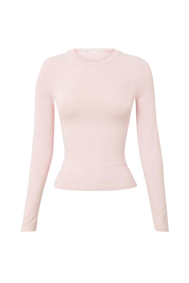 Clothing Supr Luxe Essentials Luxe Long Sleeve Longline Tee Principessa Pink