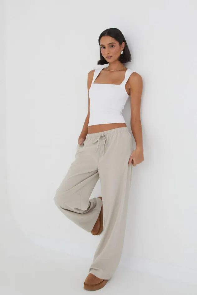 Clothing Supr Pants Piper Pull On Pant Canvas Beige