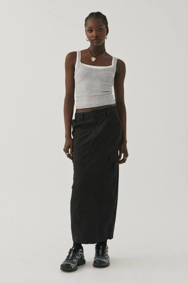 Clothing Supr Skirts Taylor Cargo Maxi Skirt Black