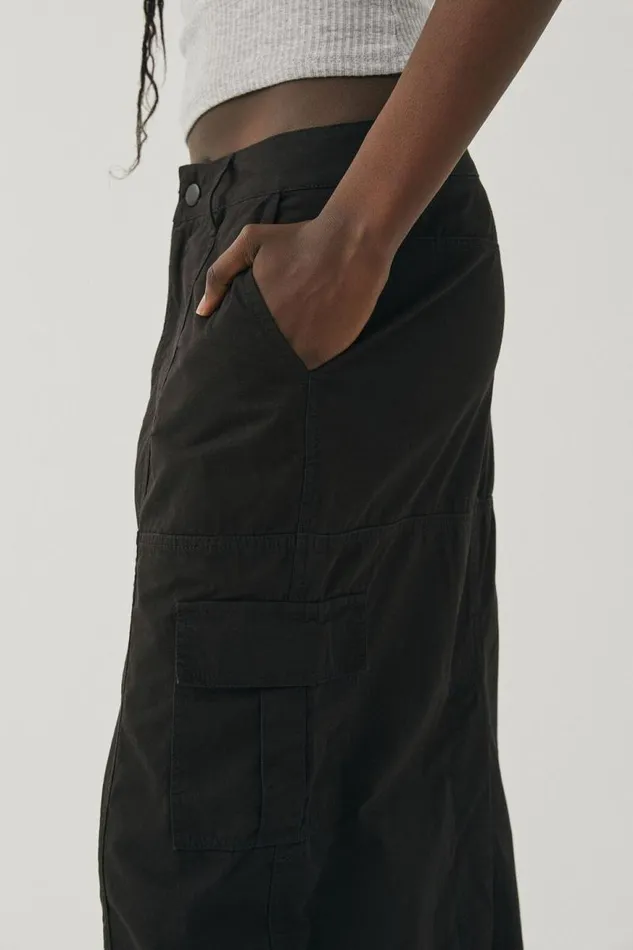 Clothing Supr Skirts Taylor Cargo Maxi Skirt Black Clothing Supr Skirts Taylor Cargo Maxi Skirt Black