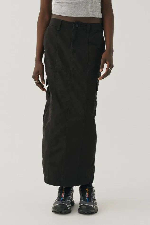 Clothing Supr Skirts Taylor Cargo Maxi Skirt Black Clothing Supr Skirts Taylor Cargo Maxi Skirt Black