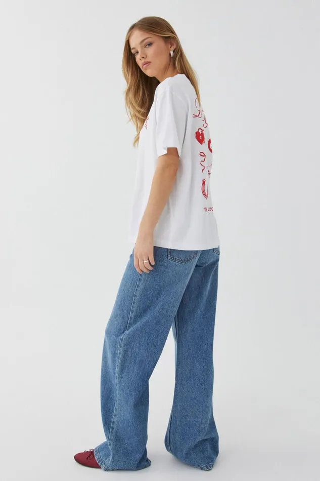 Clothing Supr T Shirts Oversized Graphic Tee Whitelucky You