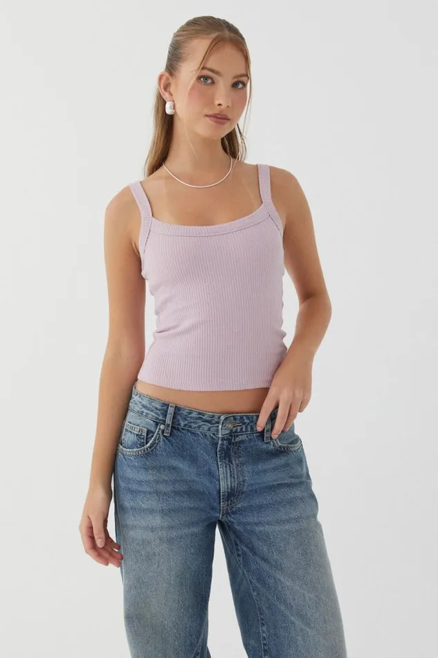 Clothing Supr Tank Tops Riri Scoop Neck Tank Muted Orchid