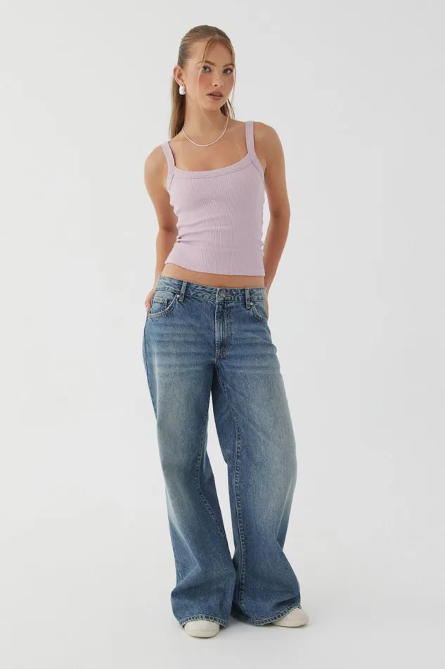 Clothing Supr Tank Tops Riri Scoop Neck Tank Muted Orchid