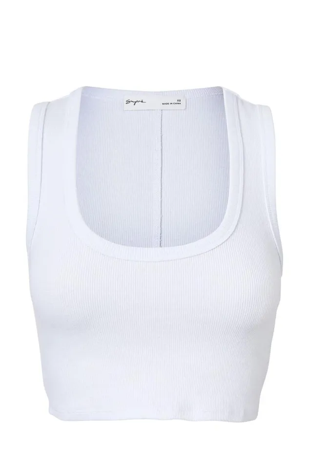Clothing Supr Tank Tops Taylor Scoop Neck Tank White