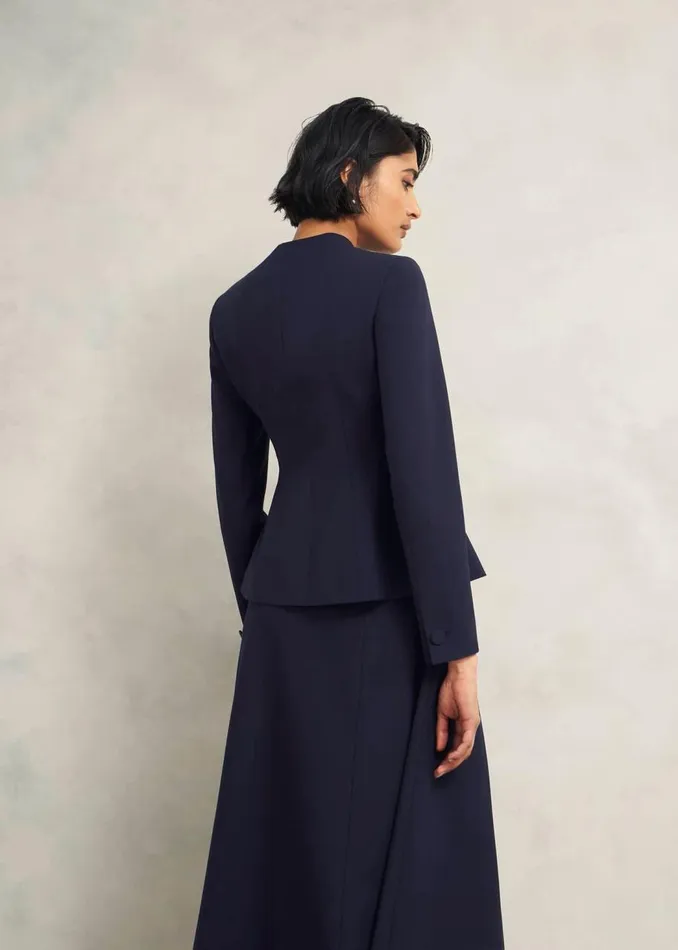 Coats and Jackets Women HOBBS Berkeley Jacket With Wool Navy