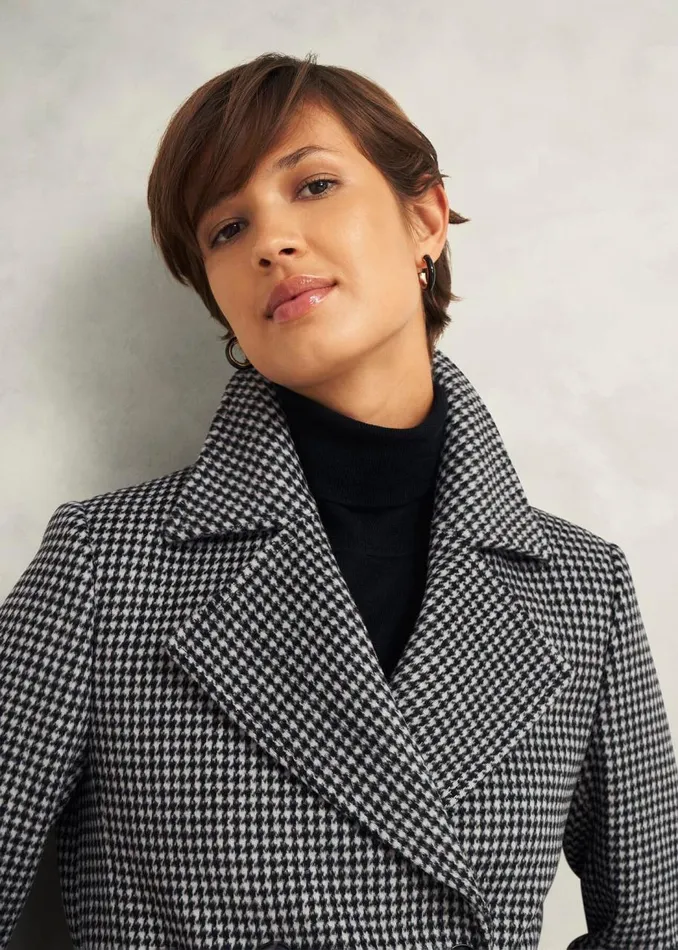 Coats and Jackets Women HOBBS Bromley Coat With Wool Black Multi