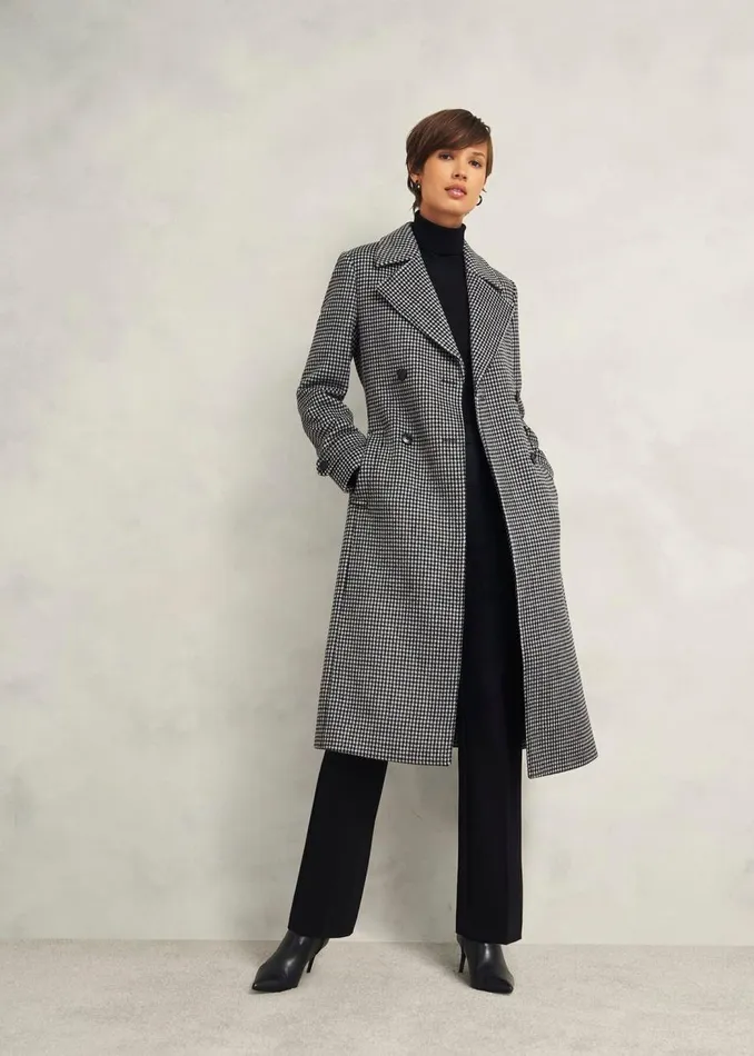 Coats and Jackets Women HOBBS Bromley Coat With Wool Black Multi