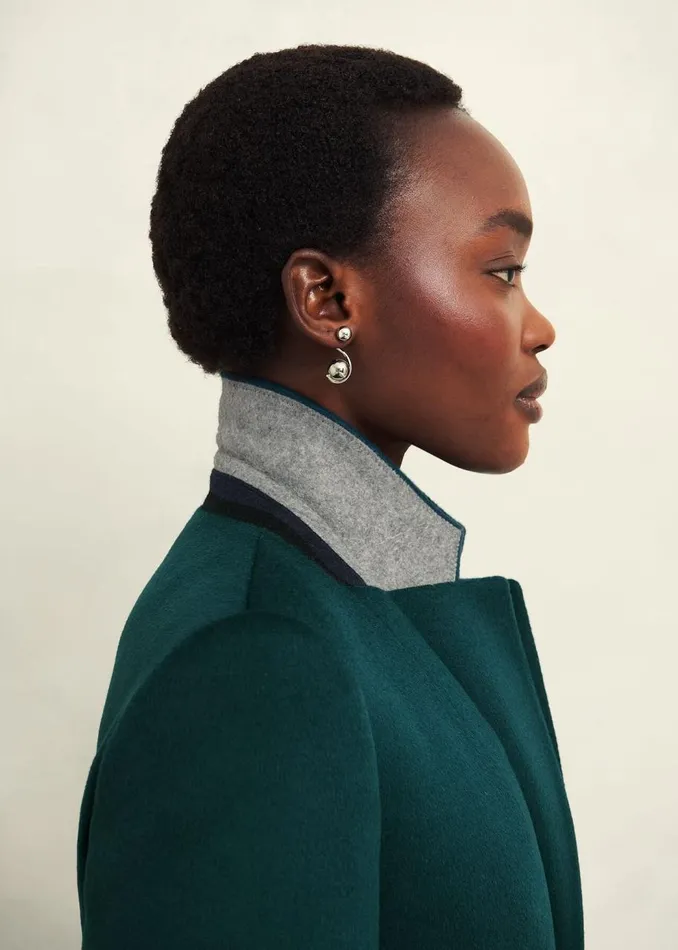 Coats and Jackets Women HOBBS Cavendish Wool Coat Kyanite Green