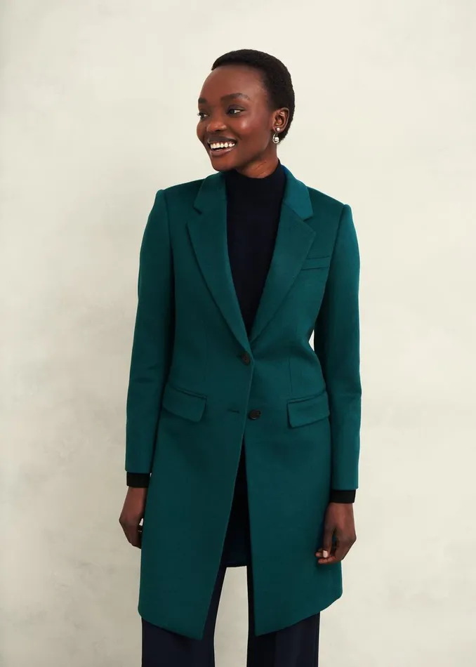 Coats and Jackets Women HOBBS Cavendish Wool Coat Kyanite Green