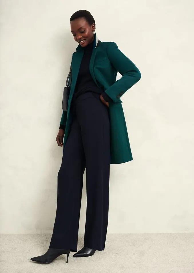 Coats and Jackets Women HOBBS Cavendish Wool Coat Kyanite Green