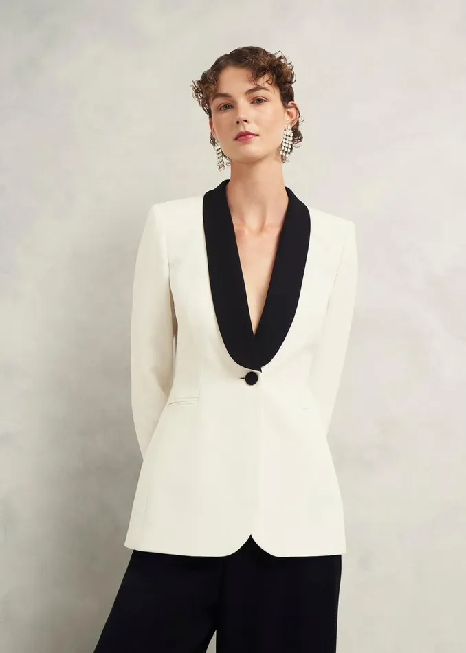 Coats and Jackets Women HOBBS Charlecote Jacket Ivory Black