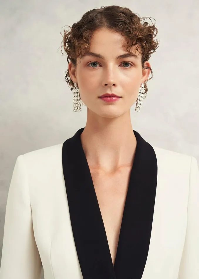 Coats and Jackets Women HOBBS Charlecote Jacket Ivory Black