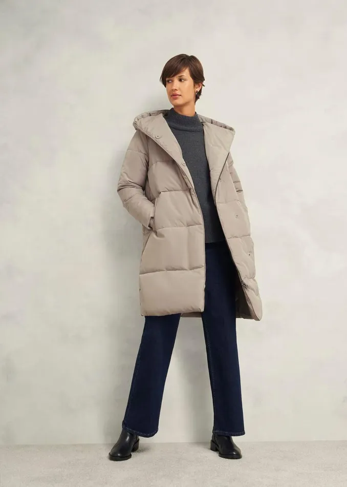 Coats and Jackets Women HOBBS Darla Puffer Buff Grey
