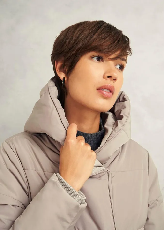 Coats and Jackets Women HOBBS Darla Puffer Buff Grey