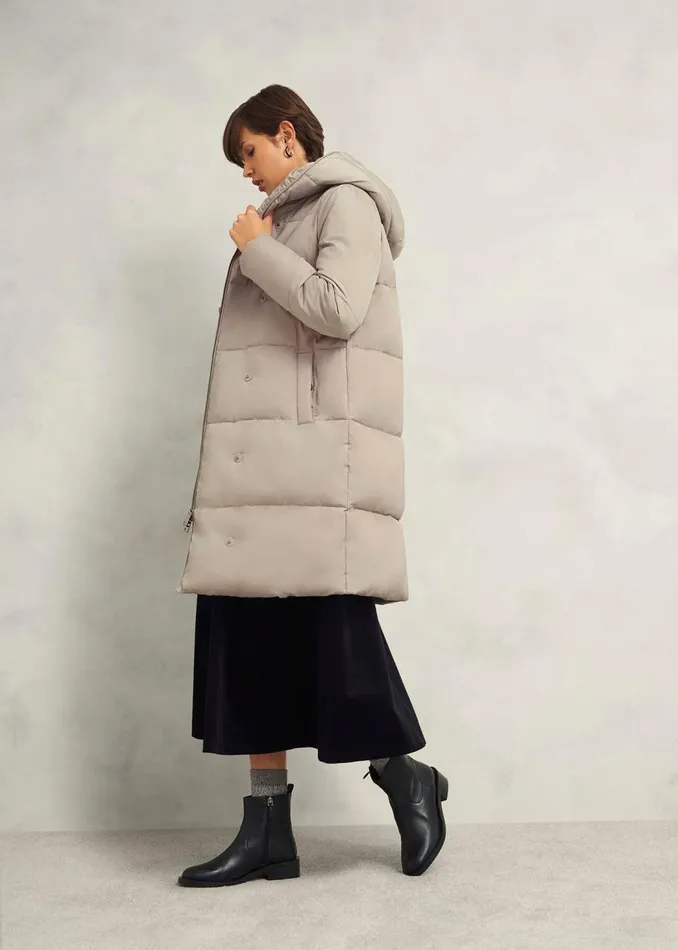 Coats and Jackets Women HOBBS Darla Puffer Buff Grey