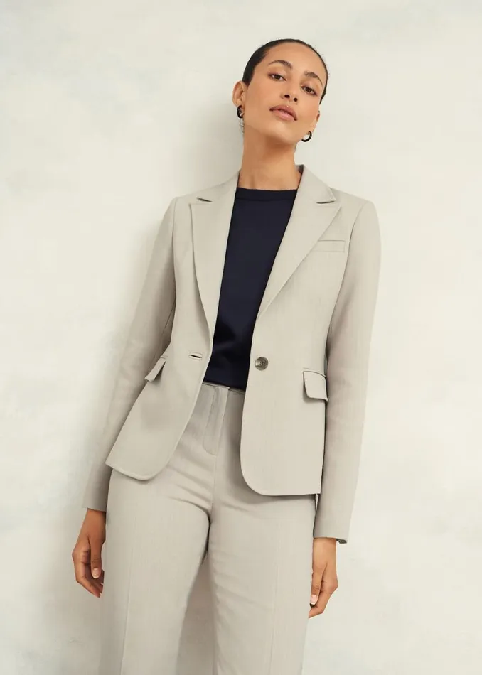 Coats and Jackets Women HOBBS Ellen Jacket Buff Grey