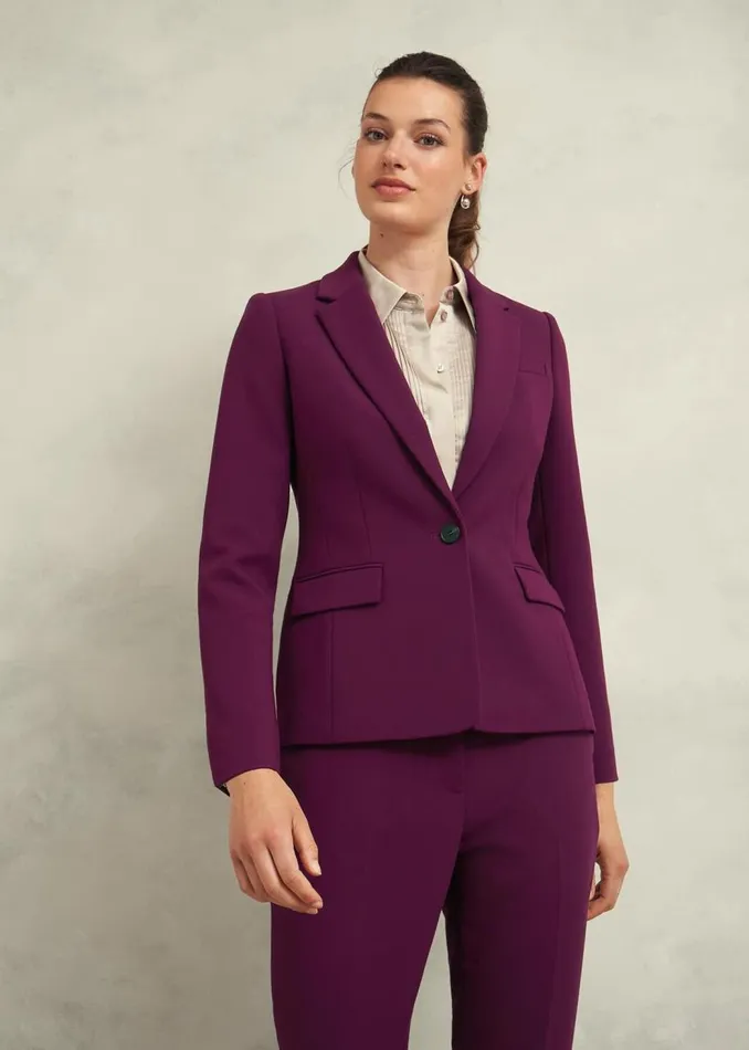 Coats and Jackets Women HOBBS Petite Sami Jacket Warm Plum