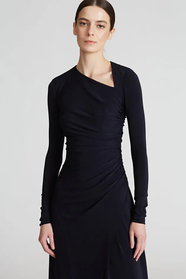 Cocktail Women Halston Giorgia Jersey Cocktail Dress Ink