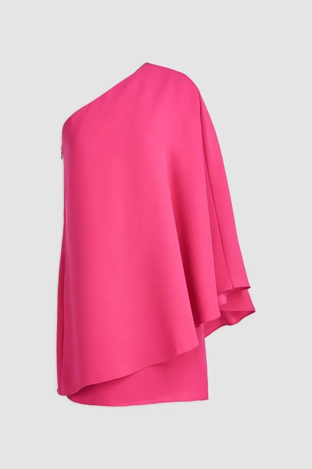 Cocktail Women Halston Melina Dress In Stretch Crepe Magenta