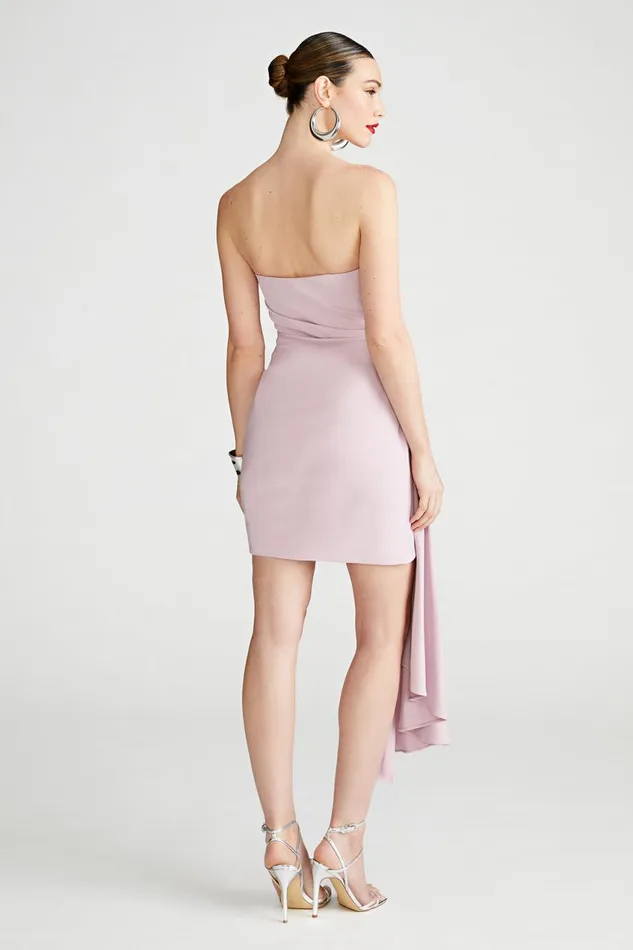 Cocktail Women Halston Nitara Dress In Crepe Mauve Blush