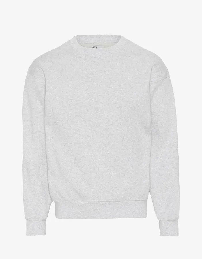 Colorfulstandard Organic Oversized Crew 8211 Snow Melange Women Crewneck Sweatshirts