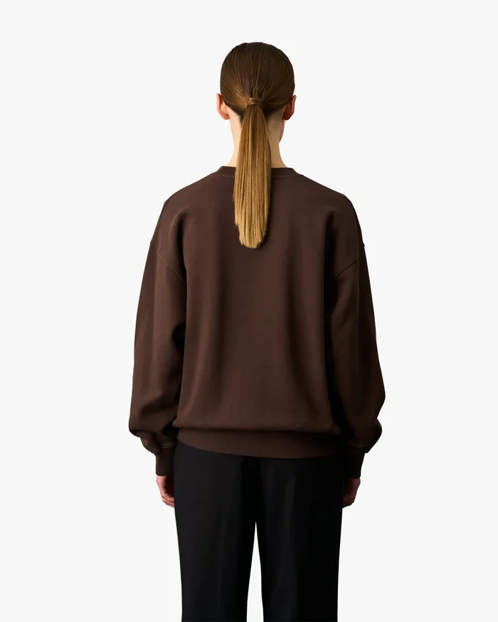 Colorfulstandard Organic Oversized Crew 8211 Snow Melange Women Crewneck Sweatshirts