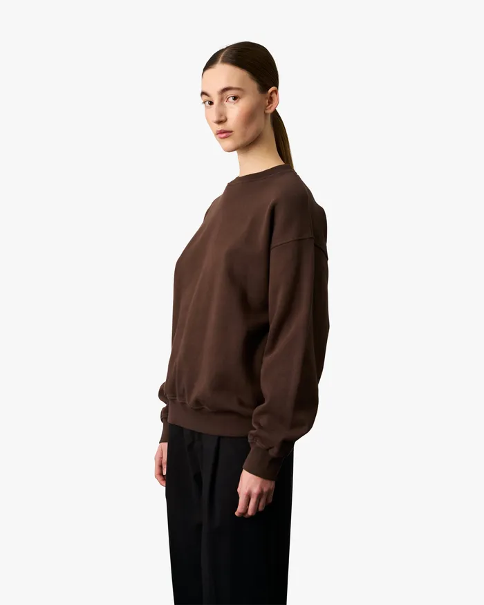 Colorfulstandard Organic Oversized Crew 8211 Snow Melange Women Crewneck Sweatshirts
