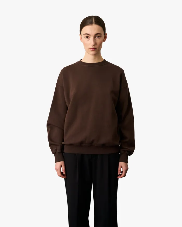 Colorfulstandard Organic Oversized Crew 8211 Snow Melange Women Crewneck Sweatshirts
