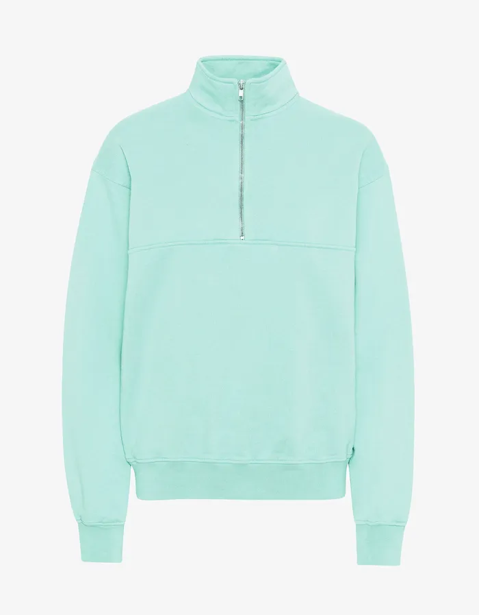 Colorfulstandard Organic Quarter Zip 8211 Light Aqua Women Quarter Zips