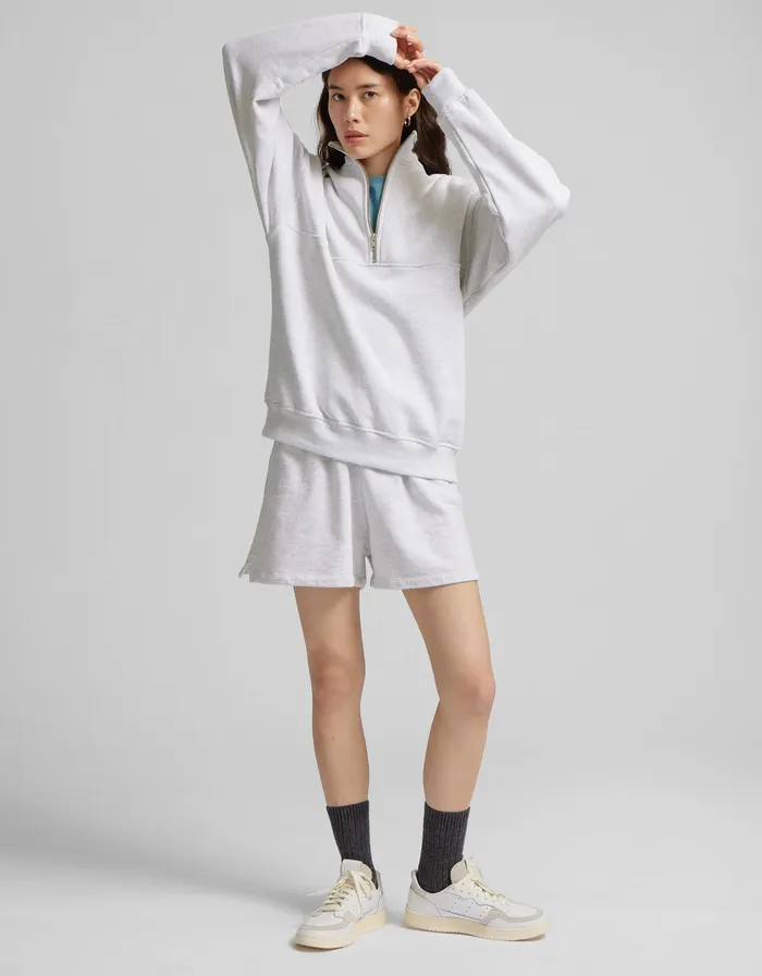 Colorfulstandard Organic Quarter Zip 8211 Light Aqua Women Quarter Zips
