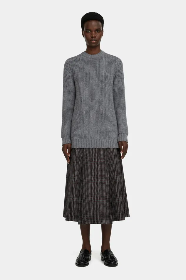Combey Knitted Top in Marl Grey Knitwear Emilia Wickstead Women