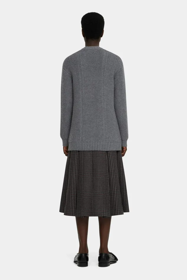 Combey Knitted Top in Marl Grey Knitwear Emilia Wickstead Women Combey Knitted Top in Marl Grey Knitwear Emilia Wickstead Women