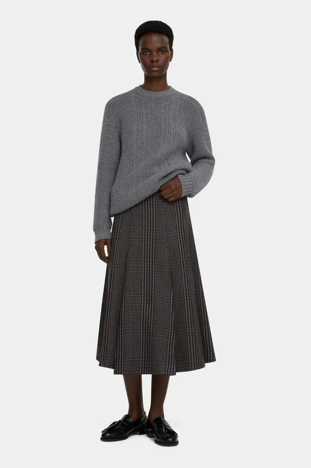 Combey Knitted Top in Marl Grey Knitwear Emilia Wickstead Women Combey Knitted Top in Marl Grey Knitwear Emilia Wickstead Women