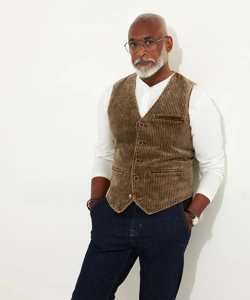 Cord Waistcoat Tan Coats and Jackets Joebrowns Apparel