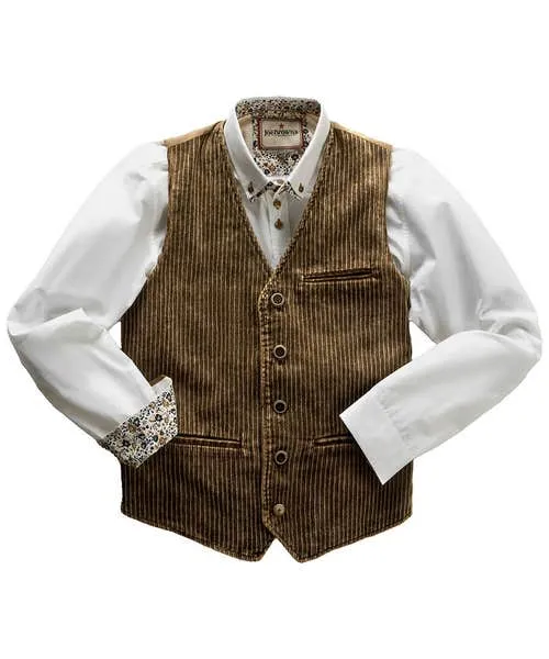 Cord Waistcoat Tan Coats and Jackets Joebrowns Apparel