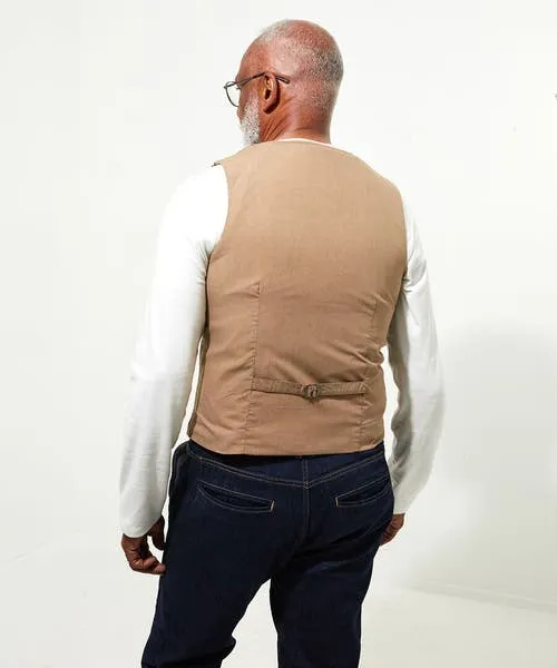 Cord Waistcoat Tan Coats and Jackets Joebrowns Apparel