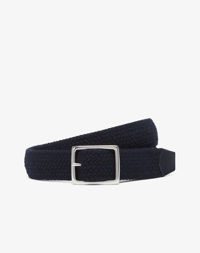Corneliani Belts And Gloves Blue Weaved Fabric Belt For Men 8211 Men
