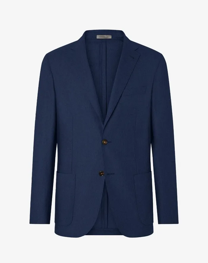 Corneliani Jackets Navy Blue Cashmere Blend Twill Jacket For Men 8211 Men