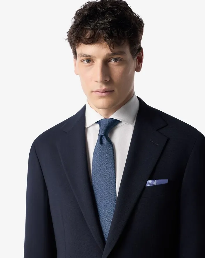 Corneliani Ties And Pochette Light Blue Silk Tie With Jacquard Micro Pattern 8211 Men