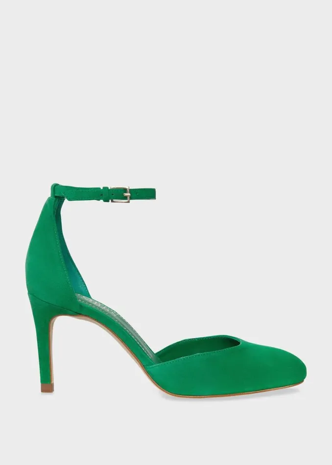Court Shoes Women HOBBS Elliya Suede Court Shoes Cilantro Green