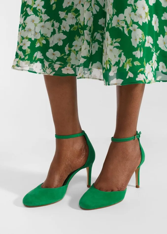 Court Shoes Women HOBBS Elliya Suede Court Shoes Cilantro Green
