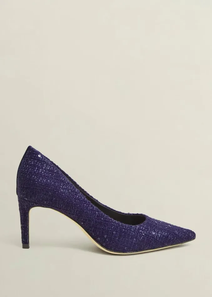 Court Shoes Women HOBBS Leila Tweed Court Shoes Midnight