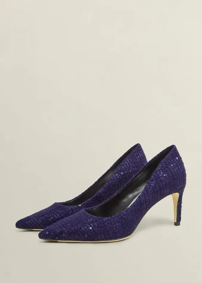 Court Shoes Women HOBBS Leila Tweed Court Shoes Midnight