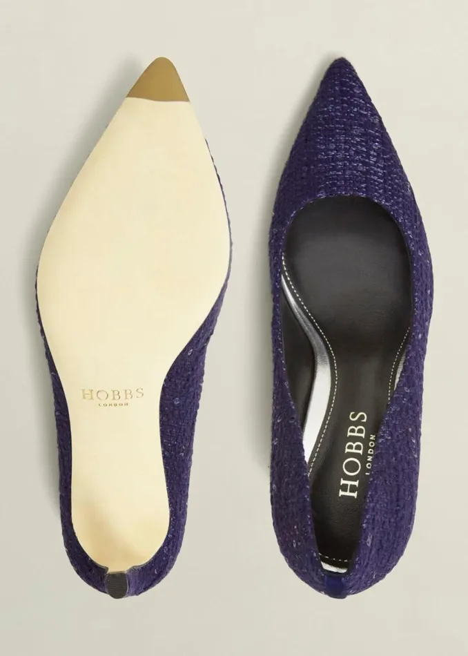 Court Shoes Women HOBBS Leila Tweed Court Shoes Midnight