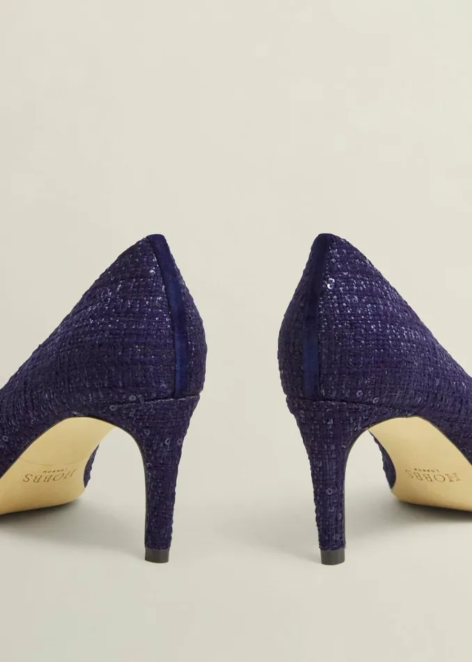 Court Shoes Women HOBBS Leila Tweed Court Shoes Midnight